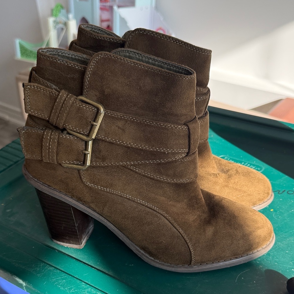 Brown Suede Ankle Boots